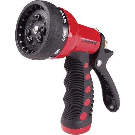 Dramm Heavy-Duty Metal 9-Pattern Nozzle, Red 60-12701